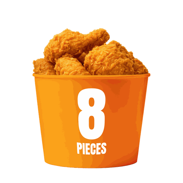 Family Combo — bucket of eight chicken pieces with sides and drinks