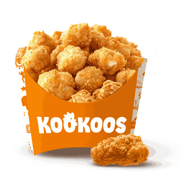 Chicken Pops served with a side